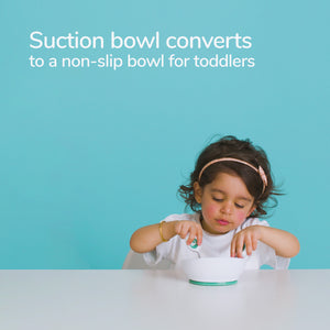 Baby 2-in-1 Suction Bowl: Aqua