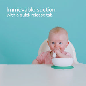Baby 2-in-1 Suction Bowl: Aqua